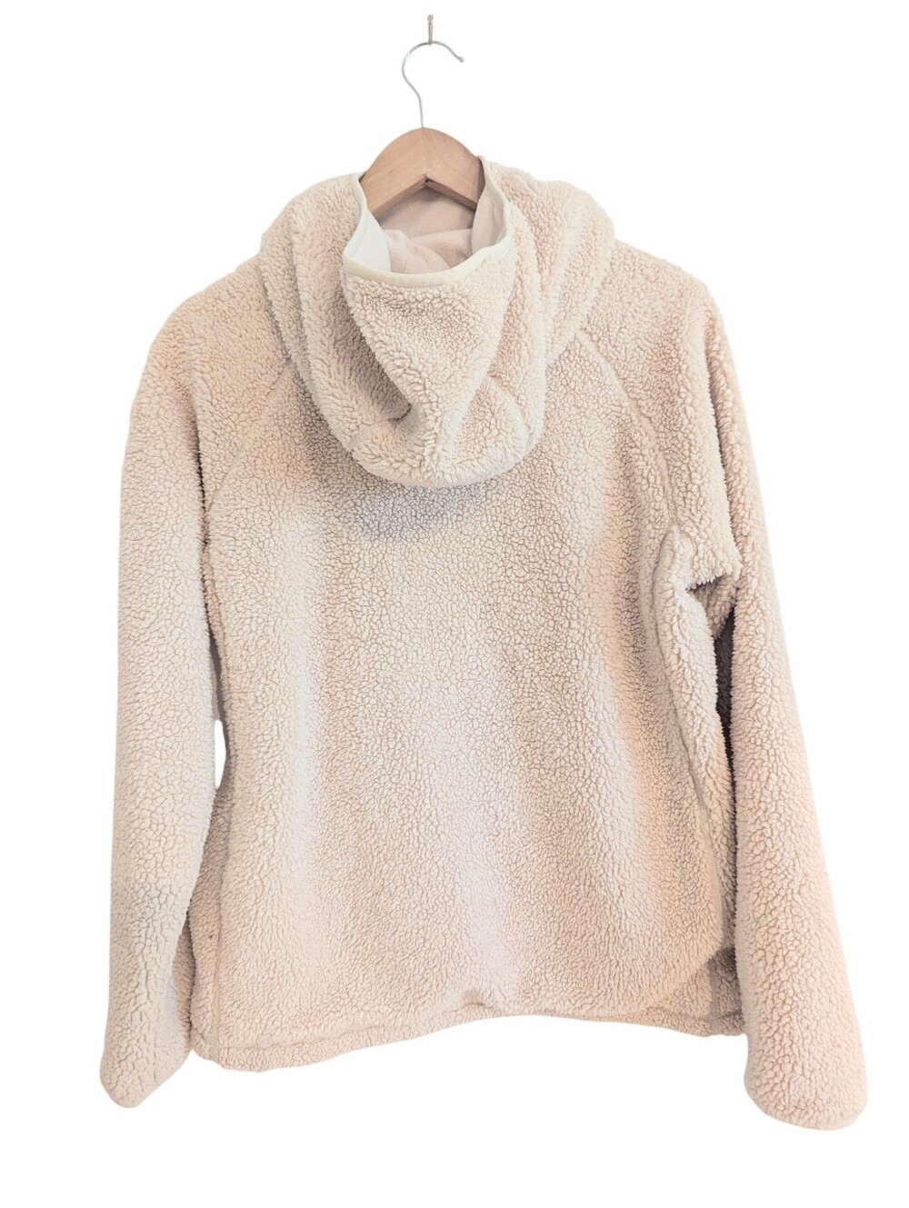 BURTON Lynx Pullover Cream Fleece Cowl Neck Hoodie Medium - Picture 6 of 13